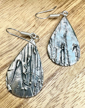 Load image into Gallery viewer, Taxco Textured Sterling Silver Teardrop Earrings 2.2”
