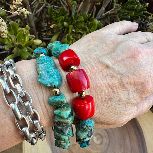 Turquoise Navajo Pearl Adjustable Bracelet