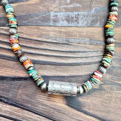 Spiny Oyster Turquoise Navajo Pearl Necklace (18"-20")