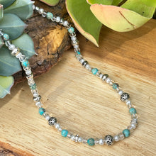 Load image into Gallery viewer, Baroque Pearl Turquoise Necklace (18”-20”)
