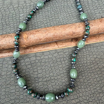 Sale - 18”-20”  Turquoise Agate Necklace