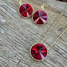 Load image into Gallery viewer, N0926  Red Swarovski Necklace (adjustable to 36&quot;)
