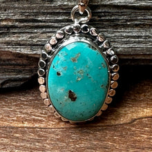 Load image into Gallery viewer, N0889  Turquoise Sterling Necklace (18” - 1.8”)
