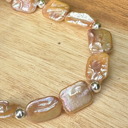 Baroque Pinkish Pearl  Necklace (18”-20”)