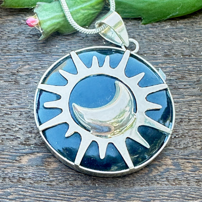 Sun Onyx Sterling Silver Necklace