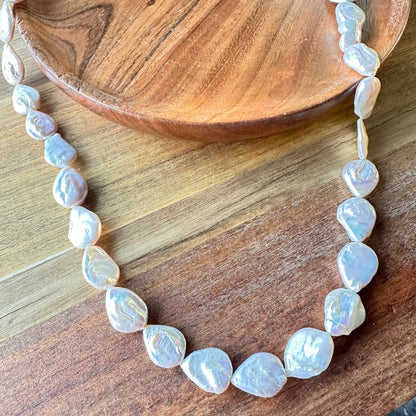 Pearl Sterling Necklace (26”-28”)