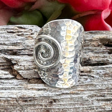 Load image into Gallery viewer, Size 6  Hammered Sterling Silver Ring
