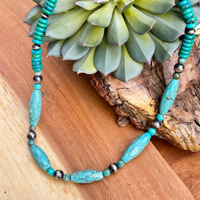 Navajo Pearls Turquoise Necklace 18