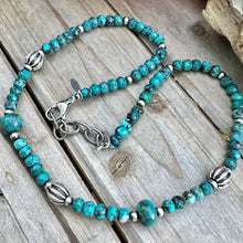 Load image into Gallery viewer, N0753  Navajo Pearl Turquoise Necklace (18”-20”)
