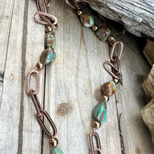 Load image into Gallery viewer, N0716  Copper Turquoise Necklace (24”)
