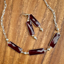 Load image into Gallery viewer, N0944  Garnet Triple Necklace (18&quot;-20&quot;)
