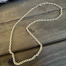 Load image into Gallery viewer, N0918 Matte Gold Link Necklace (19”)
