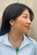 Load image into Gallery viewer, Taxco Turquoise Earrings 2.25”
