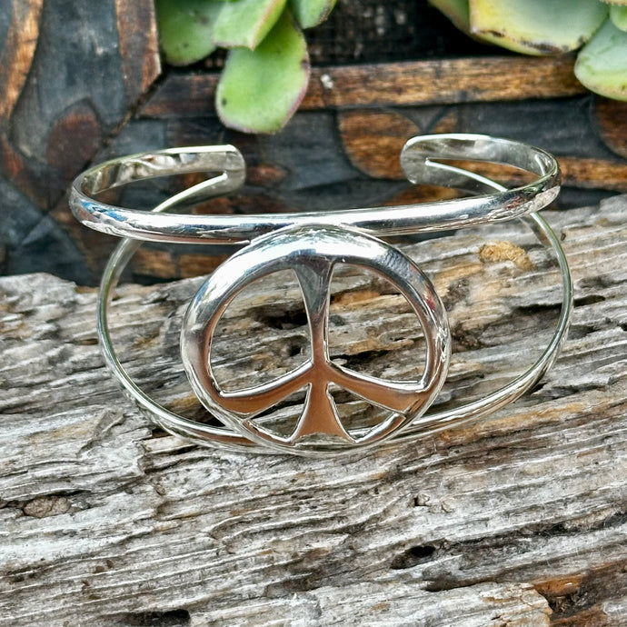 B0355  Peace Sterling Cuff