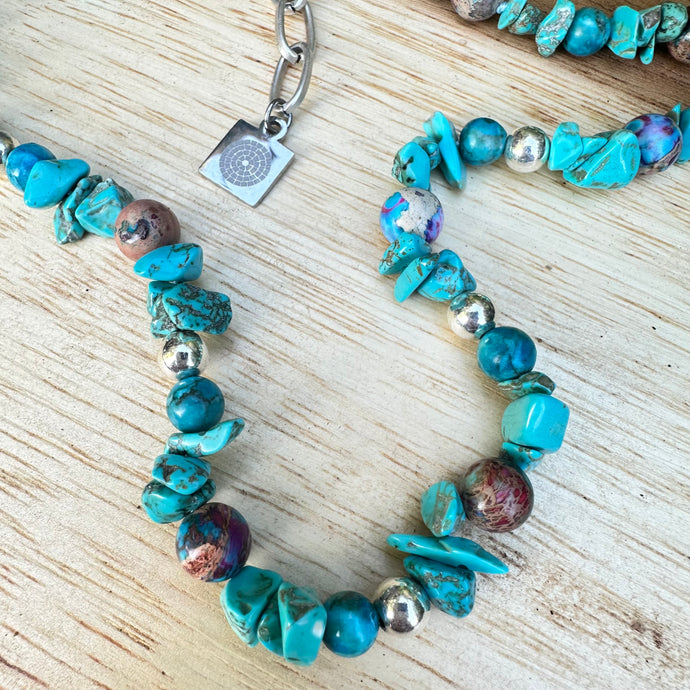 Turquoise Sterling Silver Necklace (18