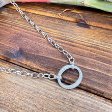 Load image into Gallery viewer, Sterling CZ Circle Necklace
