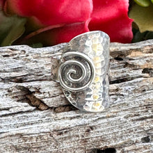 Load image into Gallery viewer, Size 6  Hammered Sterling Silver Ring
