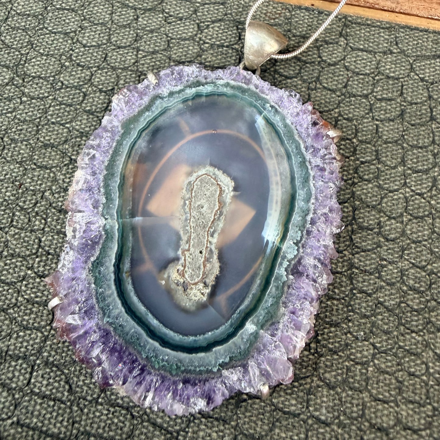 Sale - 3.2” Statement Amethyst Sterling Silver (18”)