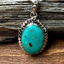 Load image into Gallery viewer, N0889  Turquoise Sterling Necklace (18” - 1.8”)
