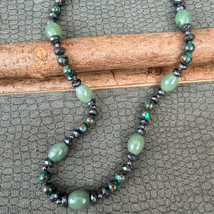 Sale - 18”-20”  Turquoise Agate Necklace