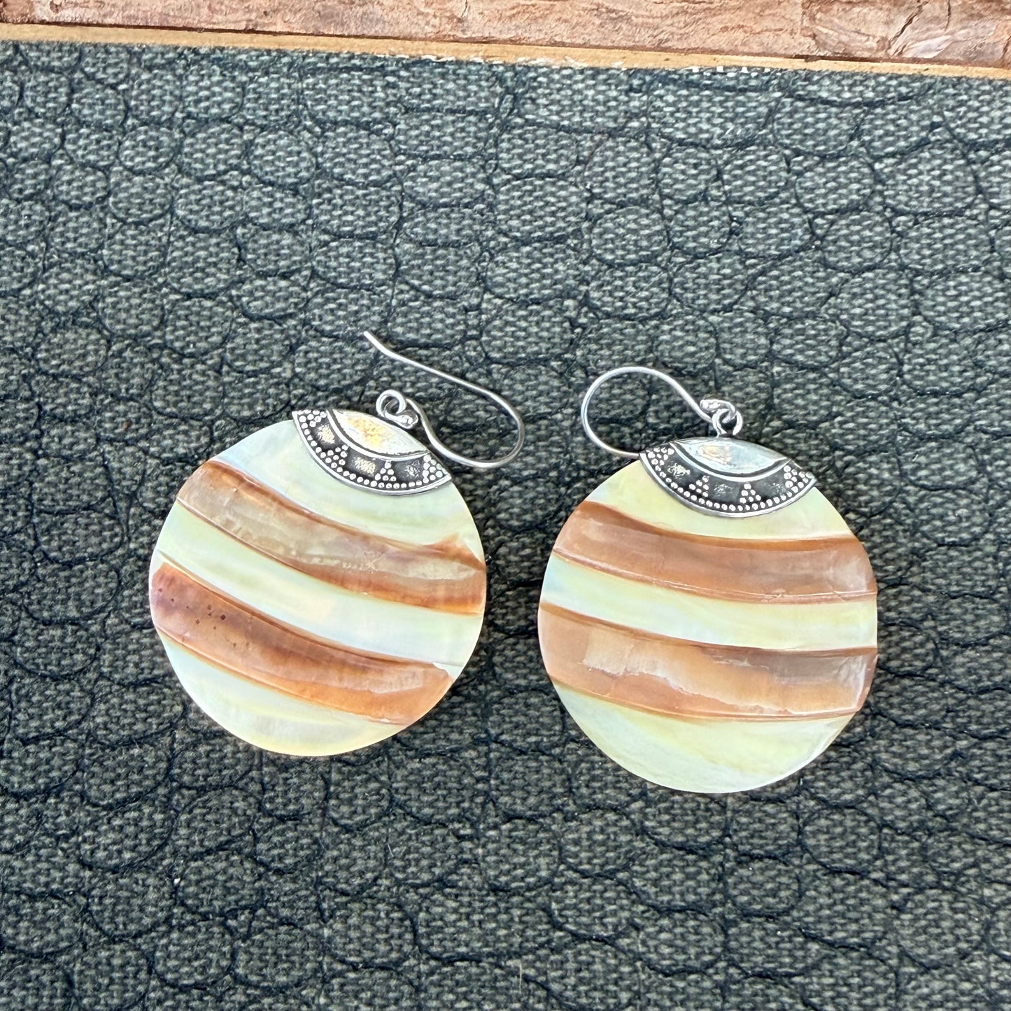 Sale - 2" Nautilus Shell Sterling Silver Earrings