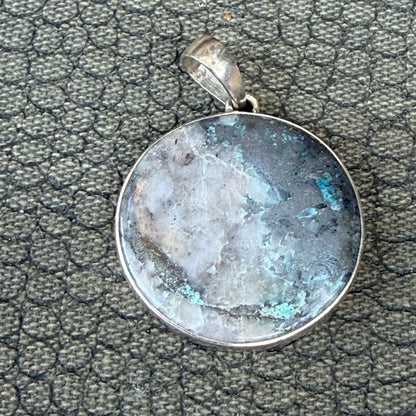 Sale -2.2"  Orca Agate Sterling Silver Pendant Necklace (18")
