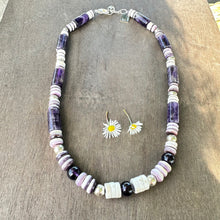 Load image into Gallery viewer, Amethyst Navajo Pearl Shell Necklace
