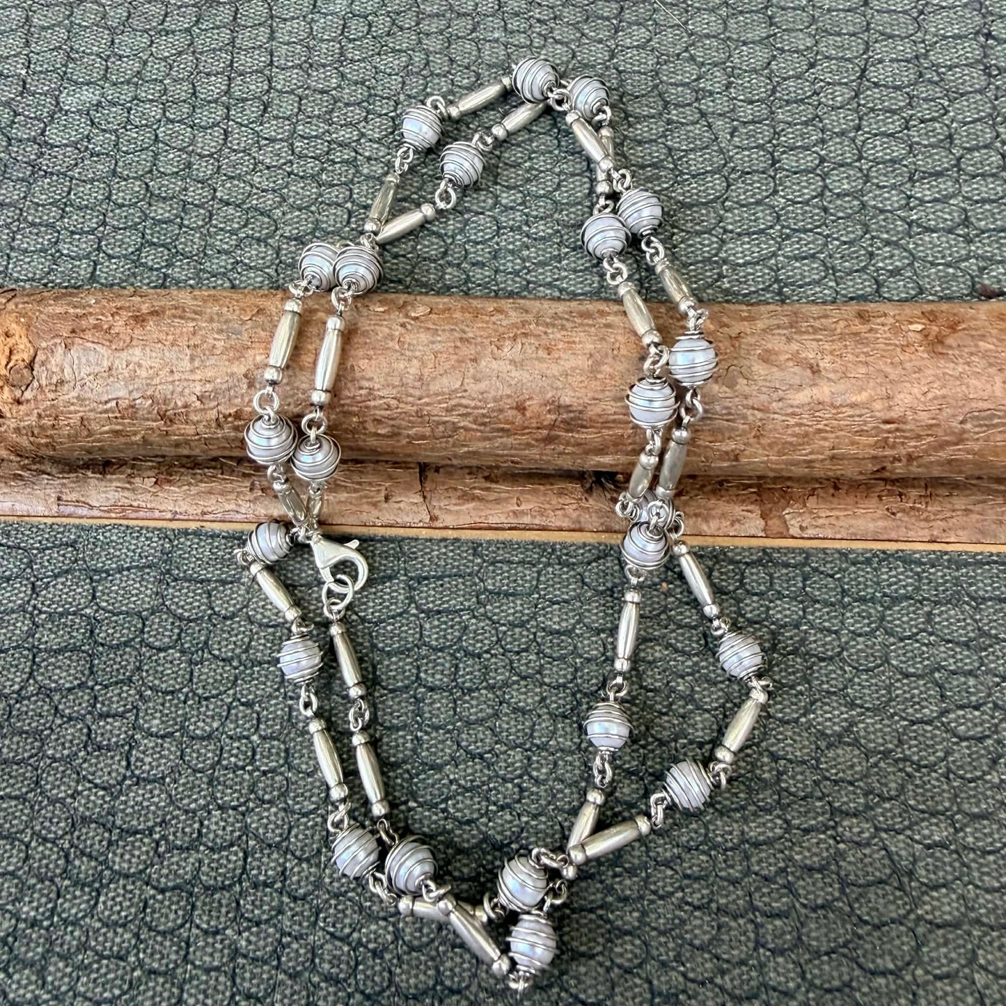 Sale - 28” Pearl Sterling Silver Necklace