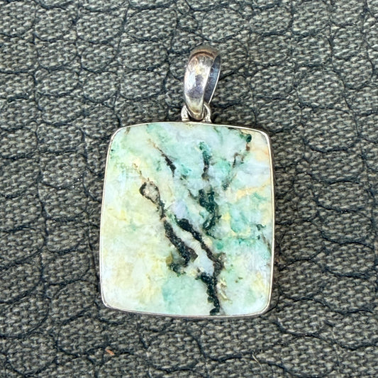 Sale -  1.5"  Muscovite Sterling Silver Pendant Necklace (18")