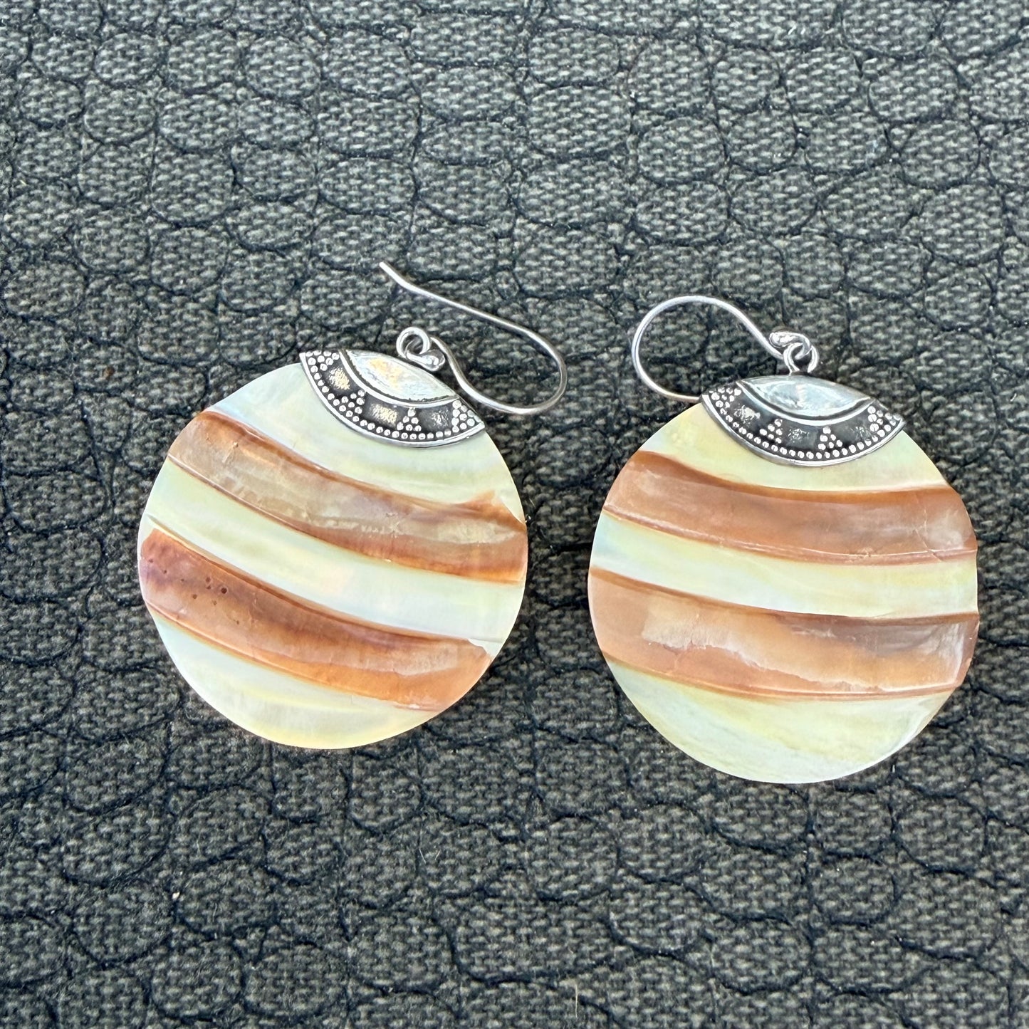 Sale - 2" Nautilus Shell Sterling Silver Earrings