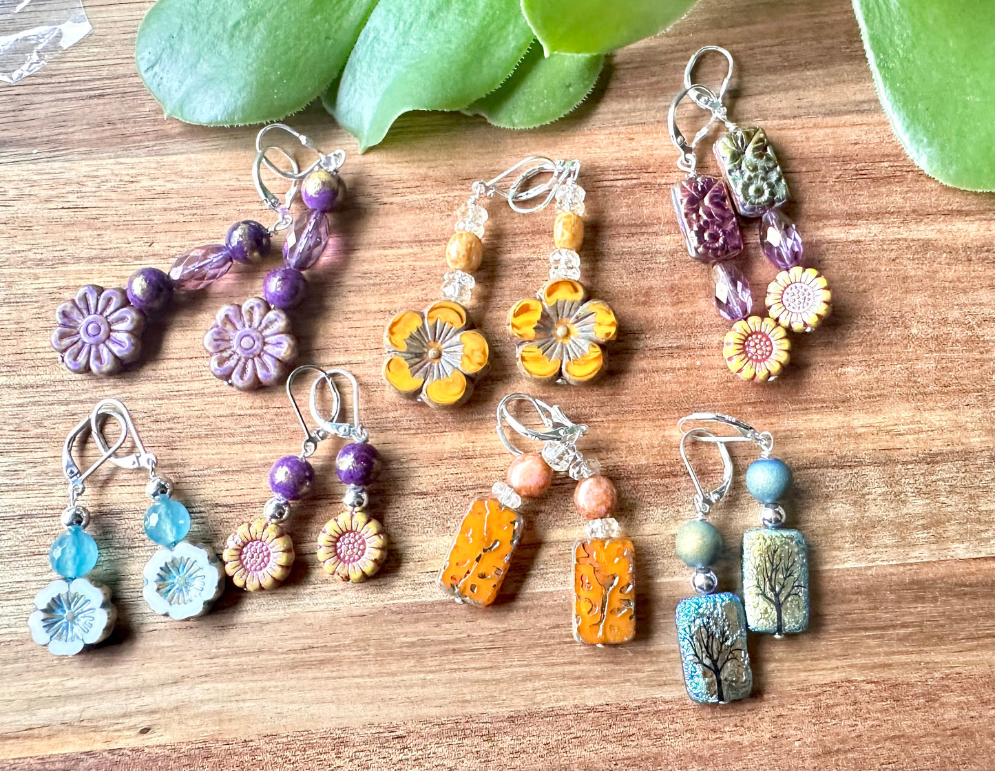 Spring Flower Earrings (2”)