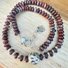 Load image into Gallery viewer, Leopard Skin Jasper Sterling Silver Necklace (18&quot;-20&quot;)
