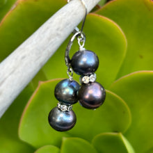 Load image into Gallery viewer, Double Cultured Pearl Earrings 1.6”
