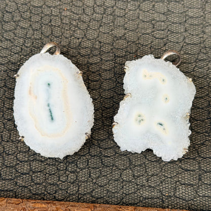 Sale -  1.8" Solar Quartz Sterling Silver Pendant Necklace (18")