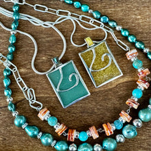 Load image into Gallery viewer, N0893 Turquoise Sterling Necklace (18”-20”)
