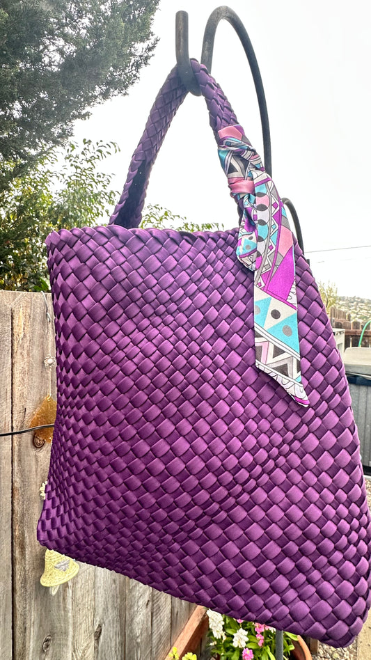 Summer Neoprene Woven Bag & Wallet Set