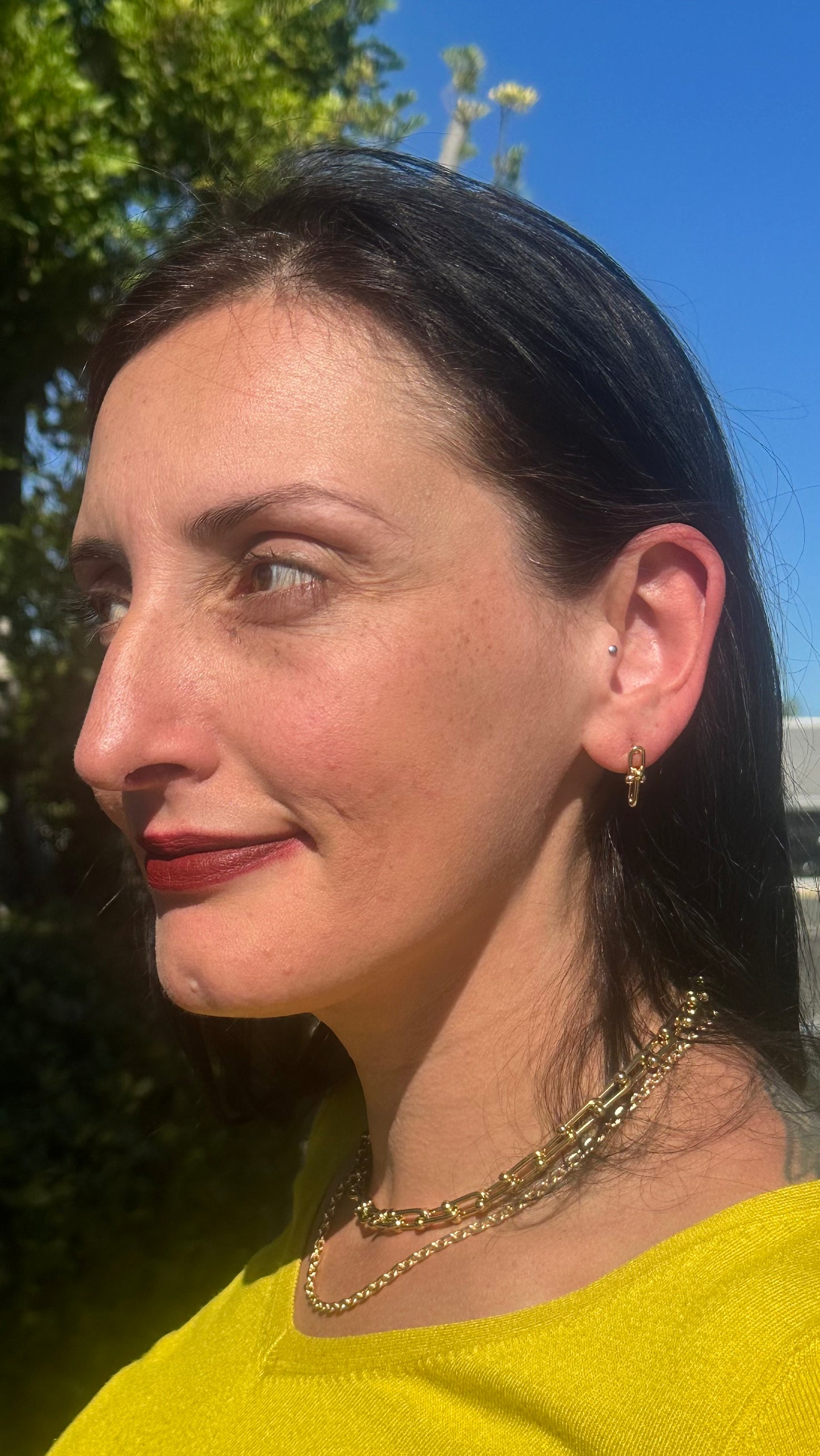 E0732 Gold Earrings (1.4”)