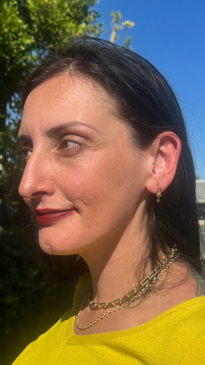 E0732 Gold Earrings (1.4”)