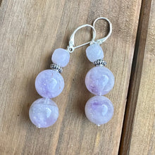 Load image into Gallery viewer, E0715  Lavender Jade Earrings 2”
