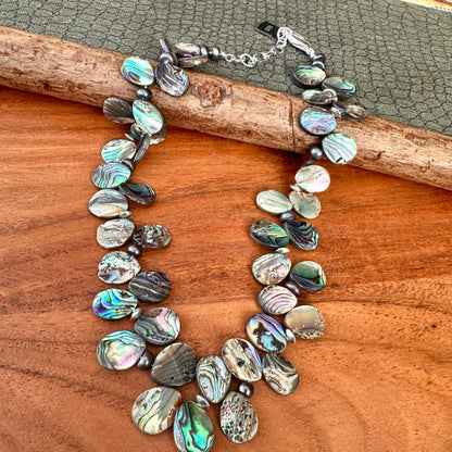 Abalone Teardrop Design Necklace Necklace 18'-20"