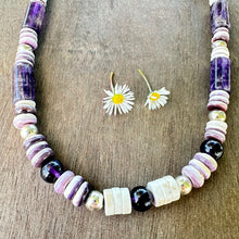 Load image into Gallery viewer, Amethyst Navajo Pearl Shell Necklace
