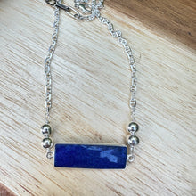 Load image into Gallery viewer, Lapis Sterling Necklace (18”-20”)
